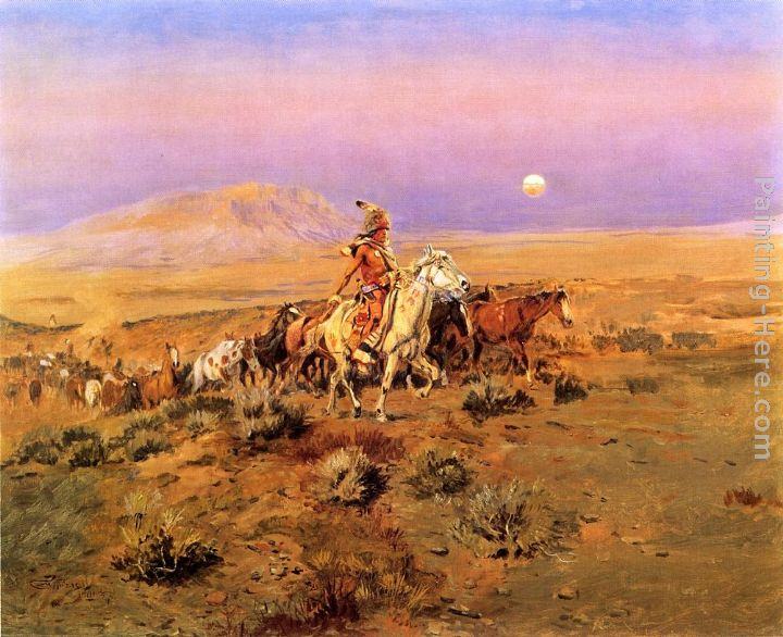 Charles Marion Russell The Horse Thieves